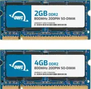 OWC 6GB (2GB + 4GB) PC6400 DDR2 800MHz SO-DIMMs Memory RAM for Select Macs