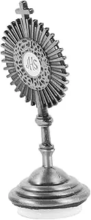 [Cabilock] Cross Statue Decorative Metal Cross Figurine for Bedroom Stylish Christian present Compact Ornament for Desktop Adornment and Religious Decor for Home and Office