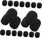 GALPADA 20Pcs Microphone Windscreen Sponge Covers for Lapel Mic Noise Reduction Windproof Microphone Accessories for Home Studio Outdoor Use