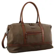 Pierre Cardin (PC 2578) Canvas Unisex Overnight Bag BROWN