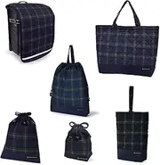 COLORFUL CANDY STYLE NU105000 Kindergarten Entrance School Entrance 6-Piece Set, Lesson Bag, Quilting (Gusseted), Shoe Case, Drawstring Bag, Gymnastics Clothing Bag, Lunch Bag, Cup Bag, Small Storage,