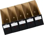 CAXUSD 5PCS Sturdy File Storage Boxes for Office Classroom Desktop Organizers for Magazines Important Documents Space Saving Design Matte