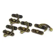 Suitcase Trunk Box Right Swing Arm Clasp Latches Toggle Hasp Bronze Tone 4PCS