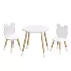 Keezi 3 Piece Kids Table and Chairs Set Activity Playing Study Children Desk