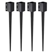 VEVOR Fence Post Anchor Ground Spike 4 Pack 36 x 4 x 4 In Metal Fence Stakes
