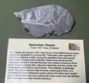 RSR- 36 Grams Seymchan pallasite METEORITE slice Fine material - Nice Patterns