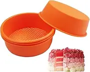 Silicone Mould for 4.5 inch Layer Cake Pan Round Cylinder Rainbow Cake Pans Vegetable Pancakes Pizza Crust Omelet Frittata Set of 4