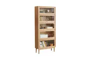 MIUZ 5-Tier Cabinet Bookcase Stand Bookshelf Display Shelf Storage Display Rack Stand Home Decor