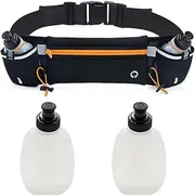 Running Belt Waist Bag,Kiwinvou Waist Bag with Hidden Water Bottle Holder for Outdoor Activities,Gym,Walking,Running, Hiking, Cycling,Unisex (Orange)