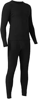 [TZ Promise] Men's Long Johns Thermal Winter Fleece Lined Cotton Top Bottom Base Layer Underwear 2 Pcs Set