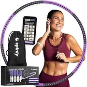 Hula Hoop Fillable + Video Course - Hula Hoop Weight 0.8-3.5 kg - Hula Hoop Fitness Weight Loss Beginners - Hullahub Hoop with Weights - Hullahub Hoop for Adults Hulahup