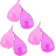 HOLIDYOYO 6Pcs Comfortable Silicone Leak Collector for Women Soft Odorless Alternative to Pads for Swimming Hiking Overnight Use