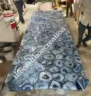 Rectangular Agate Table Top, Natural Agate Table, Agate Table Slab Desk Top Deco