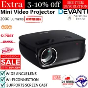 Devanti Mini Video Projector Wifi USB HDMI Portable Multimedia Movie Projector