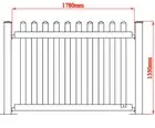 PVC Picket Fence White 1350h 1780w Fence Piece Portable Fencing Events