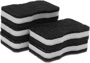[Gatuida] 5pcs Cleaning Sponge Kitchen Dishwashing Scrubber Scrub Sponge Damp Clean Duster Sponge Scourer Dish Scrubber Dish Sponge Black Scrubbing Cleaner Pad Sponge for Dishwashing