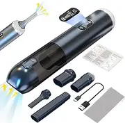 Car Vacuum Cleaner Cordless 18000Pa Powerful Suction, Portable Handheld Vacuum Rechargeable with SOS Light/LED Display/Air Duster, Multi-Nozzles for Home Office Pet