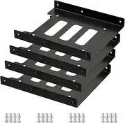 tunghey 2.5 to 3.5 Hard Drive Adapter, SSD Mounting Bracket SSD HDD Metal Mounting Bracket 2.5 to 3.5 Adapter for PC SSD (4pack)