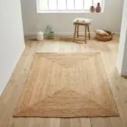 Jute Rug Runner 100% Natural Rustic look Carpet Braided style Reversible Rug