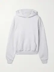 [SKIMS] SKIMS - Cotton-blend Jersey Hoodie - Light gray - M M Gray