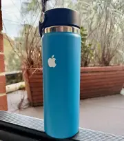 Hydro Flask Apple Employee Water Bottle 20oz Metal - BLUE - Brand New
