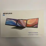 Kakuka S2 Triple Screen Extender 14” 1080P Portable Monitor for 13.3”-17” Laptop