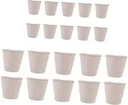 Kisangel 100pcs 6x6cm Paper Pulp Planting Cups Germination Pots Non-Toxic Warmth-Keeping for Small Plants
