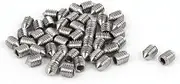 uxcell M3 x 4mm Cone Point Hex Socket Set Grub Screw Silver Tone 50 Pcs