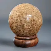 Large Natural Peach Sunstone With Smoky Quartz 3" Sphere - USA