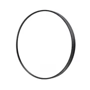TOOLKISS Wall Mirror Round 80cm with Aluminum Frame – Modern Bathroom Mirror for Bathroom, Bedroom, Living Room & Entryway – Minimalist Black Framed Decorative Mirror