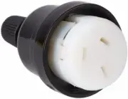 10A Rear Entry Extension Cord Socket, Black