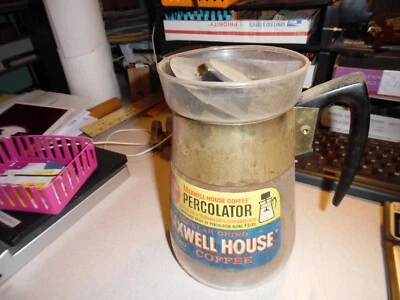 MAXWELL House, Percolator, Vintage NEW IN 1980s,SHELF IN GARAGE ORIGINAL LABELS