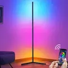 35" RGB LED Corner Floor Lamp Ambient Light Bluetooth Control DIY Color Changing