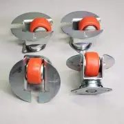 KALPAR (4 Pack) Air Cargo Caster W/ Toe Guard 70x35mm Orange / Gray