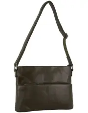 [Milleni] Nappa Leather Square Cross-Body Bag in Grape Leaf