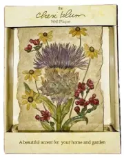 Cheri Blum NIB 2001 Cynara 3D Exotic Floral Hanging Wall Plaque