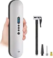 Protable Air Compressor Rechargeable Electric Air Pump Mini Air Inflator Hand Held Pump 120PSI 2000mAh with Digital LCD LED Light 12V for Cars, Motorbikes, Balls, Swim Rings and Bicycles