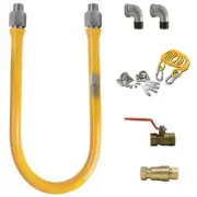 3/4" x 60" Easyflex Gas Hose Connector Kit w/ Quick Disconnect - NSF Approved