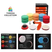 Drill Polishing Pads Kit, 20pcs 3inch 80mm Car Foam Polishing Buffing Pads, W...