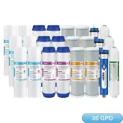 3-Year 5-Stage Reverse Osmosis System Water Filter with 3pcs 36 GPD RO Membrane