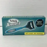 Vintage New Old Stock Shick Xtreme 3 Disposable Razor in Original Box Free Promo