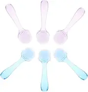 DECOMELODY 6Pcs Handheld Face Brush Portable Exfoliating Facial Cleansing Brush Ergonomic Design Gentle Skin Friendly for Home Travel Includes and Brushes