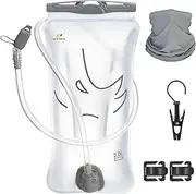 N NEVO RHINO 2L Hydration System Water Bladder: Upgrade Leak Proof Water Reservoir for Running Vest Replacement, Double Baffle Non-BPA Water Storage Bladder for Running Cycling Hiking Climbing