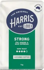 Harris Strong Ground Coffee 1Kg New Pack Free Delivery AU
