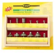 T-Cut HANDYMAN ROUTER BIT KIT 12Pcs Tungsten Carbide Tipped- 1/2" Or 1/4" Shank