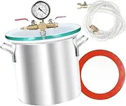 TENOL Vacuum Chamber Vacuum Defoaming Barrel Degassing Silicones Epoxies Gas Extraction Good Sealing Vacuum Degassing Chamber, 2 Gallon