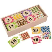 Melissa & Doug Wooden Number Puzzle Cards