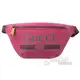 【全新現貨 優惠價】茱麗葉精品 GUCCI 527792 復古LOGO綠紅綠織布三用腰包.桃 小款現金價$18,800