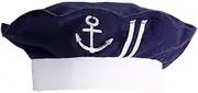 [stylesilove] Newborn Infant Nautical Sailor Embroidered Baby Boy Hat, 3-12 Months
