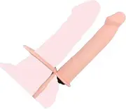 Strap On Penis Butt Plug Silicone Penis Rings Double Penetration Dildo Vibrator with Cock Ring Delay Anus Plug Massager for Adult Man Women Couples Erotic Anal Sex Toys